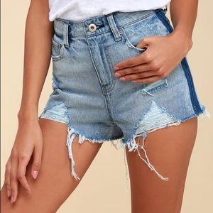 Pistola Size 27 Denim Shorts with blue stripe